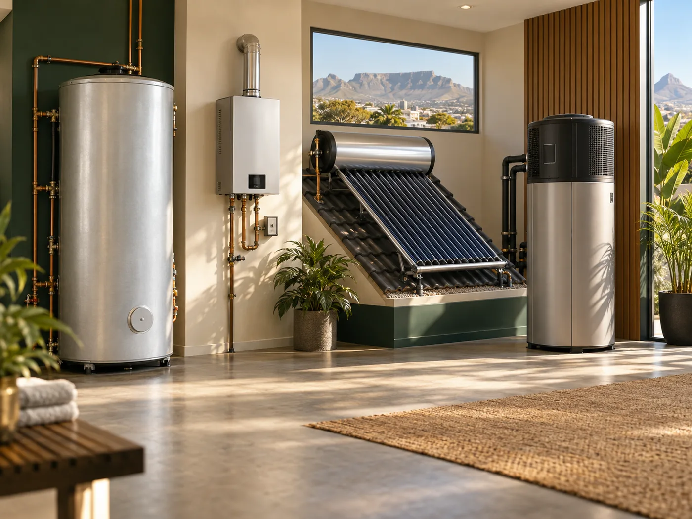 Types of Geysers in South Africa: Electric, Gas, Solar, Heat Pump and Hybrid